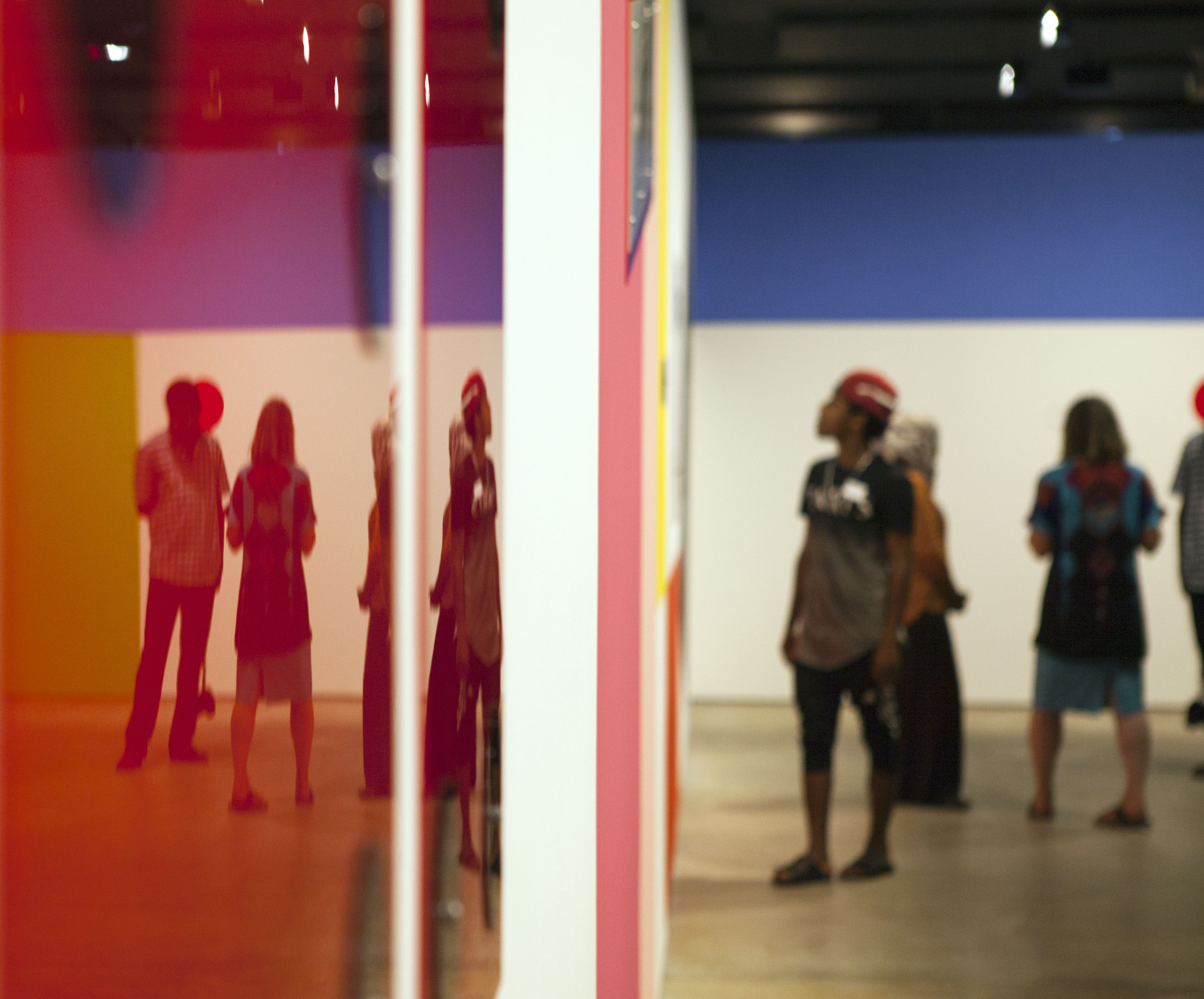 Visitors in an exhibition of the Sammlung Goetz